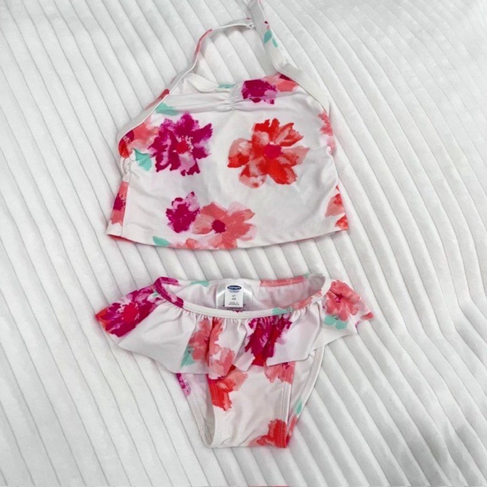 Old Navy 2 Pc Swimsuit Floral Girls 4T